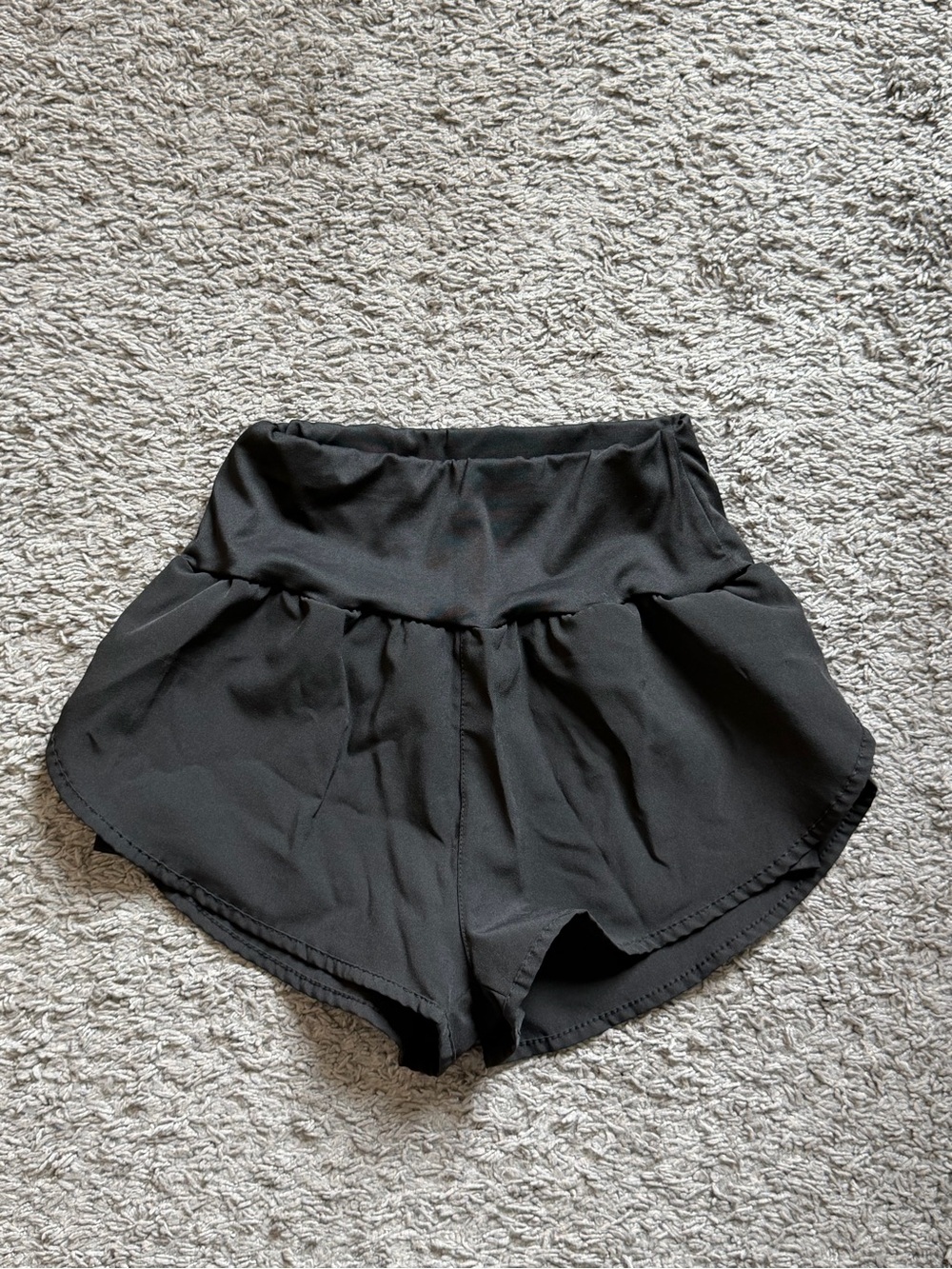SHEIN Black High-Waist Ruffle Skort Shorts